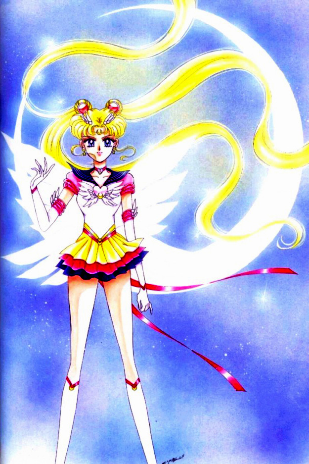 wternal sailormoon standing before a large moon (254653 bytes)